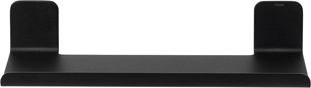 Tiger Colar Ablage zum Kleben, 30 cm, Edelstahl, Schwarz pulverbeschichtet, mit integrierter Klebefo