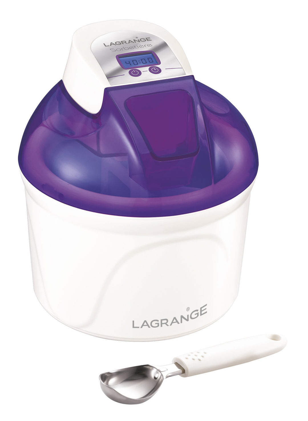 Lagrange 409001 Eismaschine 12 W LCD-Display Behälter 1,5 l Myrtille, Myrtille