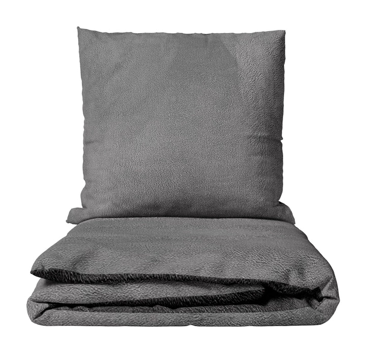 Leonado Vicenti Winter Bettwäsche Thermo Fleece Uni Flauschige Wendebettwäsche Set warm Bezug kusche