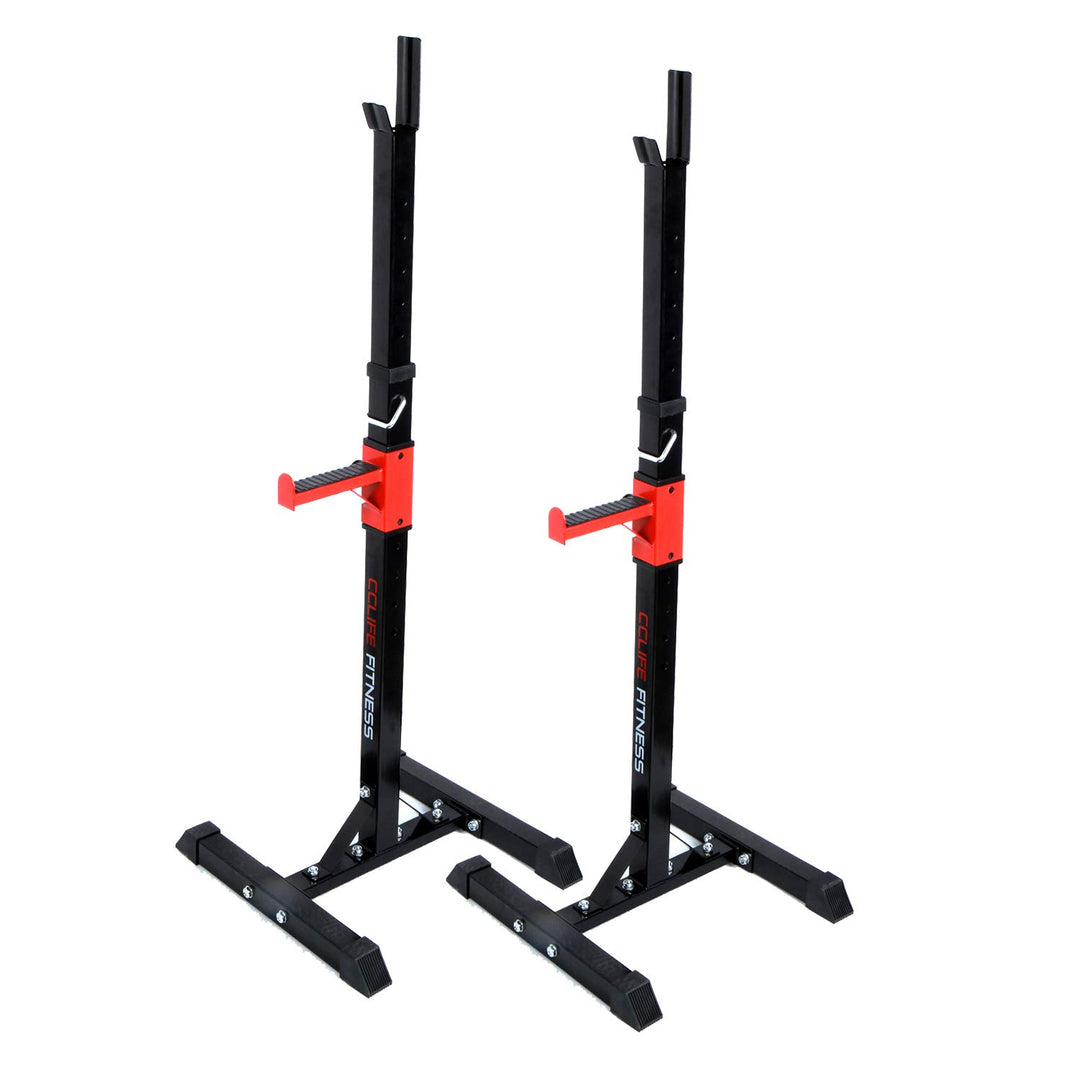 CCLIFE Squat Rack Verstellbare Kniebeugenständer Langhantelablage Höhenverstellbarer Multi-Funktions