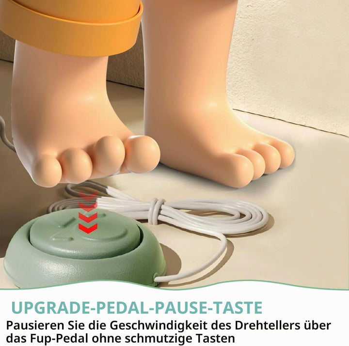 Mini-Töpferscheibe,200R/min Elektrisch Töpferscheiben,12cm Drehteller Tonmaschine mit 8 Stück Bildha