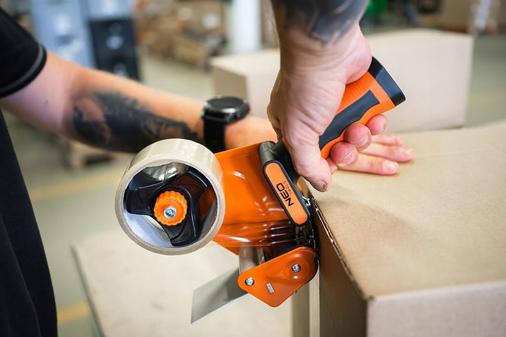 NEO TOOLS Klebeband-Handabroller | Paketbandabroller, Klebebandabroller, Paketklebeband Abroller für