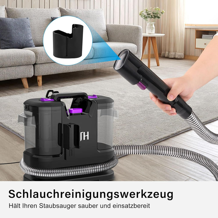 Waschsauger Teppichreiniger, Polsterreiniger Gerät Mit Tierhaarbürste Und Schlauchreinigungswerkzeug