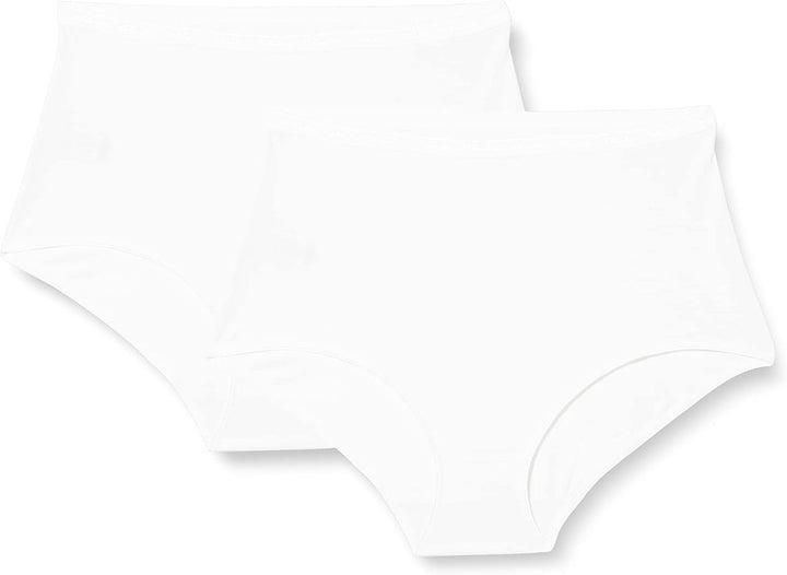 Playtex Bequeme Damen-Maxi-Höschen aus Bio-Baumwolle x4, Weiss, 48