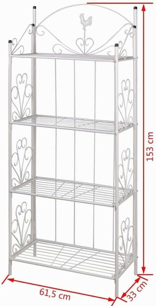 vidaXL Pflanzentreppe weiss Blumentreppe Blumenregal Standregal Blumenständer, Weiss