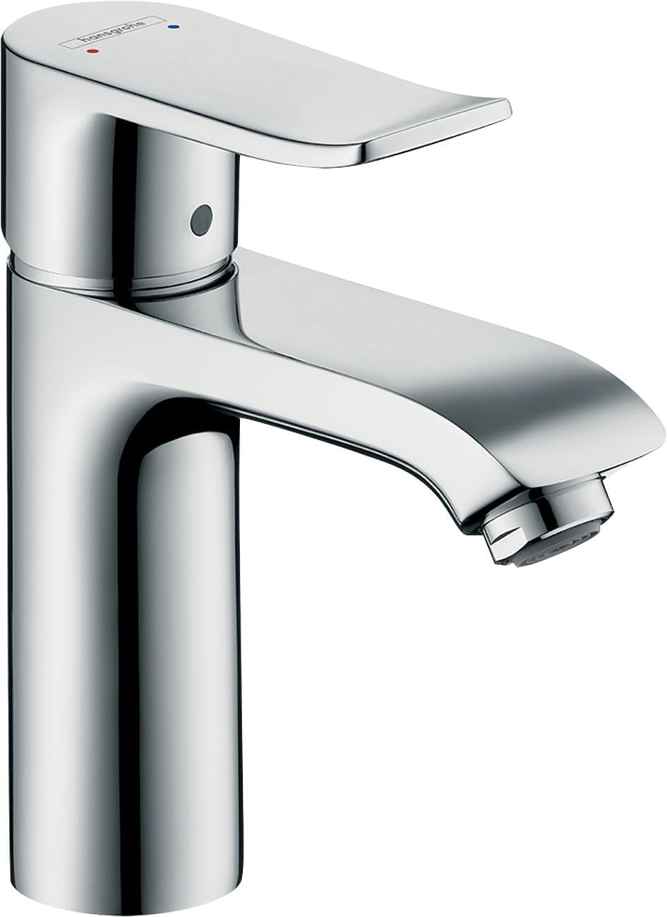 hansgrohe Wasserhahn Metris für geringen Durchfluss (Armatur mit Auslauf Höhe 110mm und Zugstangen-A
