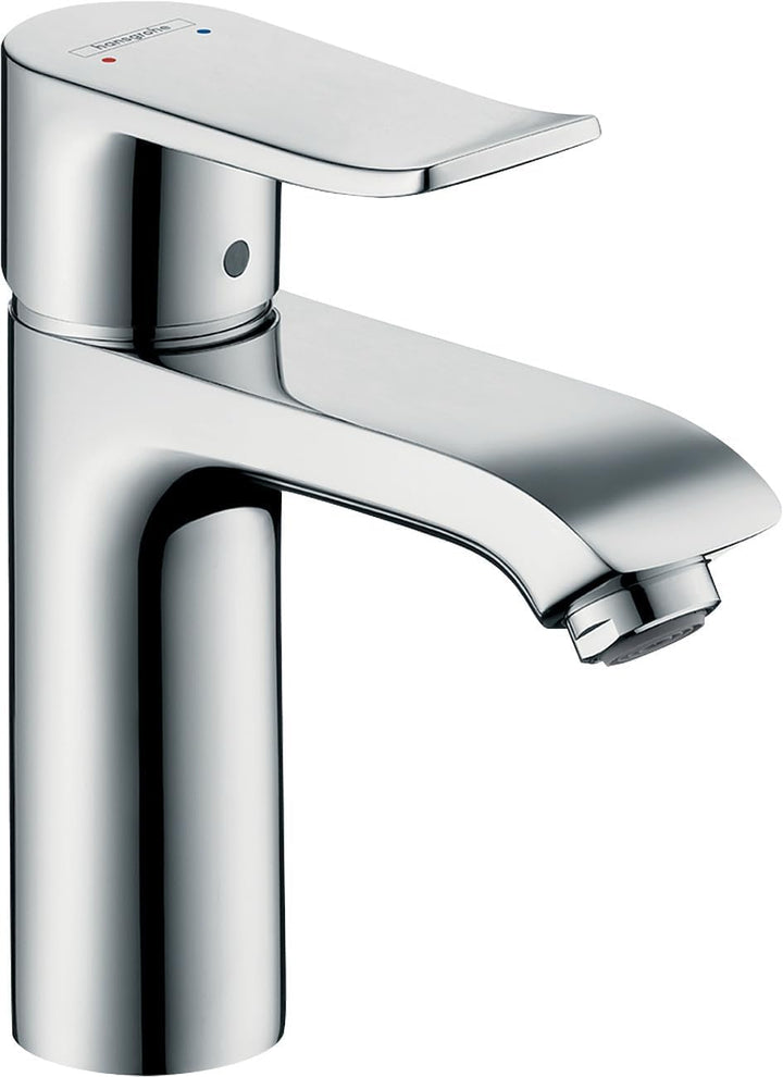 hansgrohe Wasserhahn Metris für geringen Durchfluss (Armatur mit Auslauf Höhe 110mm und Zugstangen-A