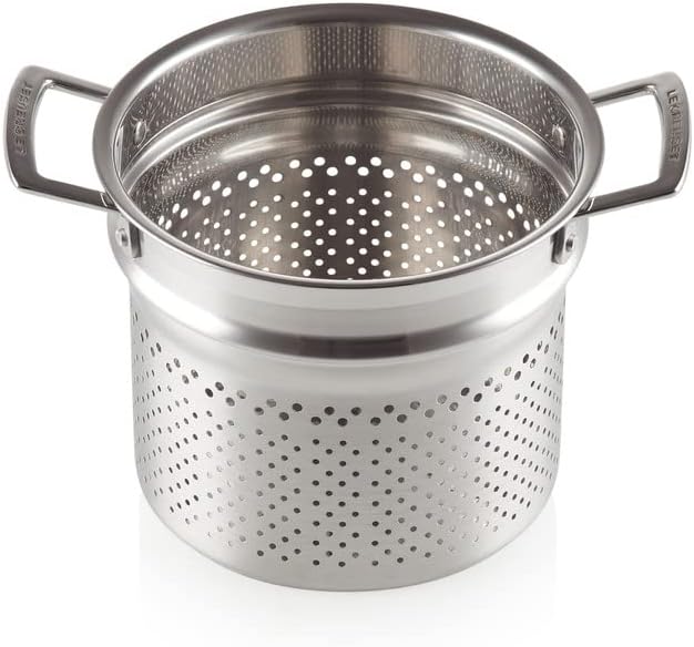 Le Creuset Pastatopf aus 3-ply Edelstahl mit Deckel und Sieb, Ø 20 cm, Für alle Herdarten inkl. Indu