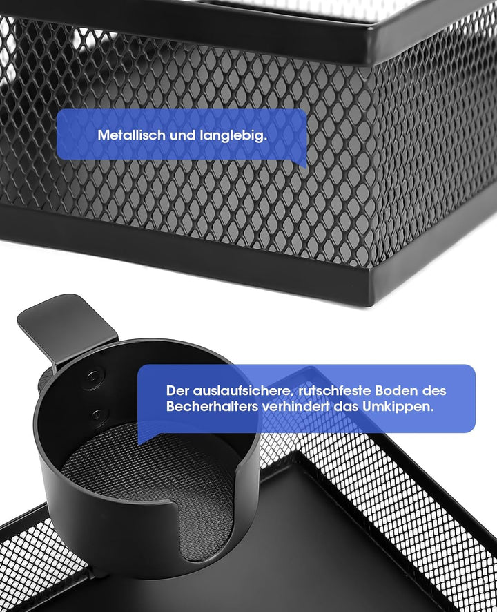 AceList Schublade unter Schreibtisch, 360° Drehbar Verdeckte 2 in 1 Schreibtisch Schubladen Organize