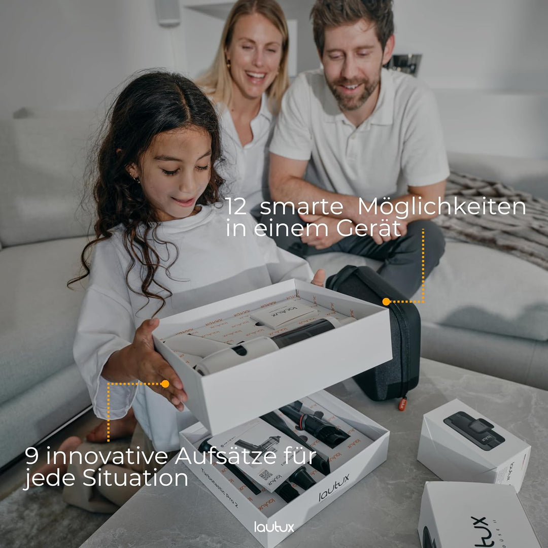 Turbotastic Pro 2 Handstaubsauger – 120W, 18.000Pa, bis 60 Min Laufzeit, HEPA-Filter, LED-Display, 4