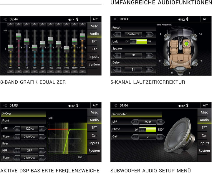 ZENEC Z-N528: 2-Din Autoradio/Infotainer, Multimediasystem mit 17,1 cm / 6,75“ Touchscreen, DAB+, Bl