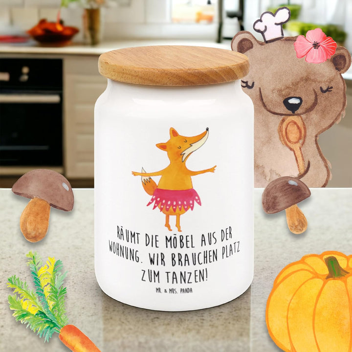 Mr. & Mrs. Panda zuckerdose Fuchs Ballerina - Geschenk, Teedose, Dose, Vorratsbehälter, Kaffeedose,