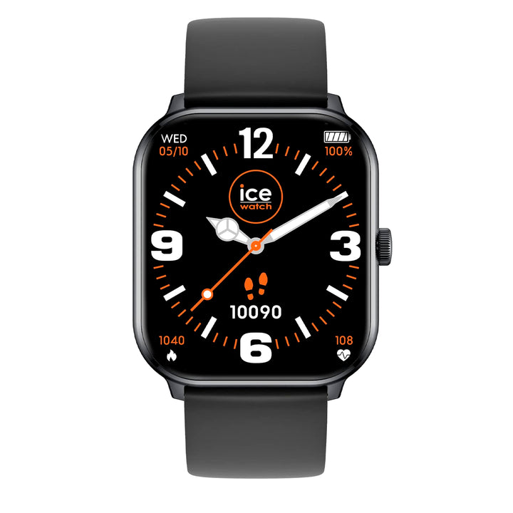 ICE-WATCH - Ice smart - Smartwatch mit Silikonarmband (1,85") 1,85 inch Schwarz, 1,85 inch Schwarz