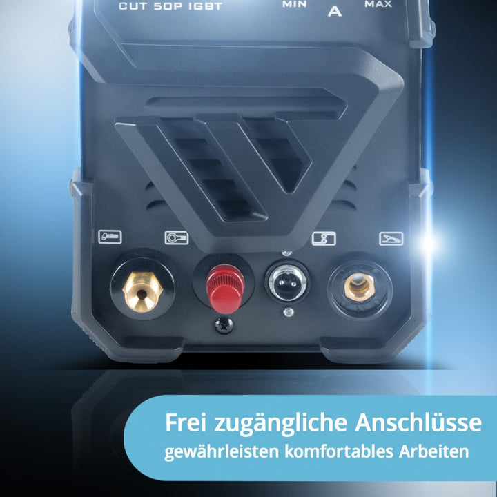 STAHLWERK CUT 50 Pilot IGBT Vollausstattung Plasmaschneider mit Pilotzündung und 50 Ampere, bis 14 m