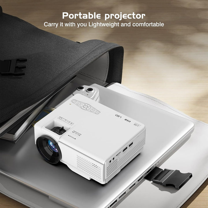 Mini Beamer with Android OS, AKATUO Smart Bluetooth Projektor Full HD 1080P Tragbarer Outdoor Filmpr