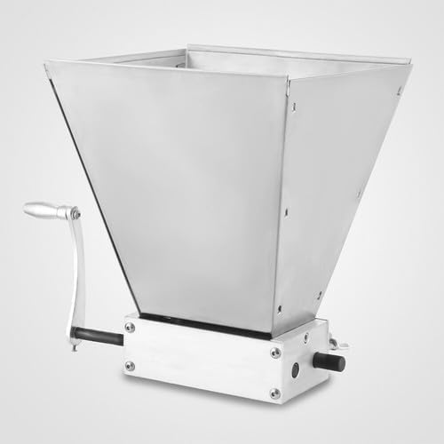 Manuelle Getreidemühle, 4L Handgetreidemühle Zerkleinerer für Getreide Futter, 2 Rollen Verstellbare