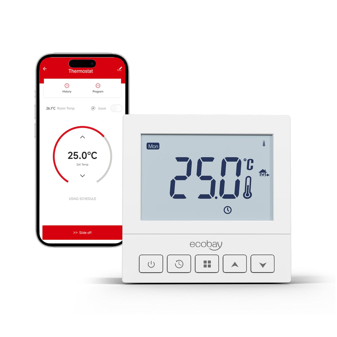 ECOBAY WiFi-Thermostat für Wasserfussbodenheizung: Kompatibel mit Heizkesseln, thermischen Stellglie