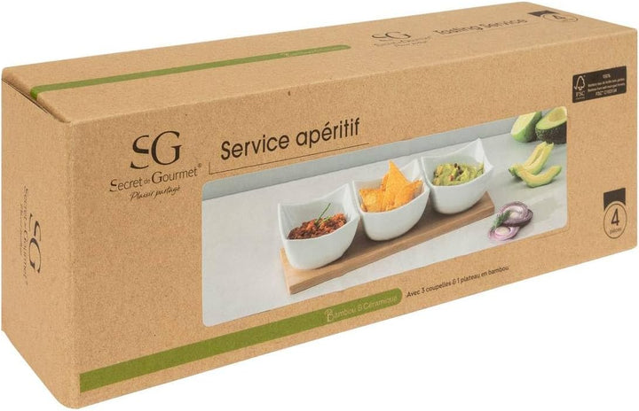 SG Secret de Gourmet Probierservice 4-teilig cm Weiss, cm Weiss