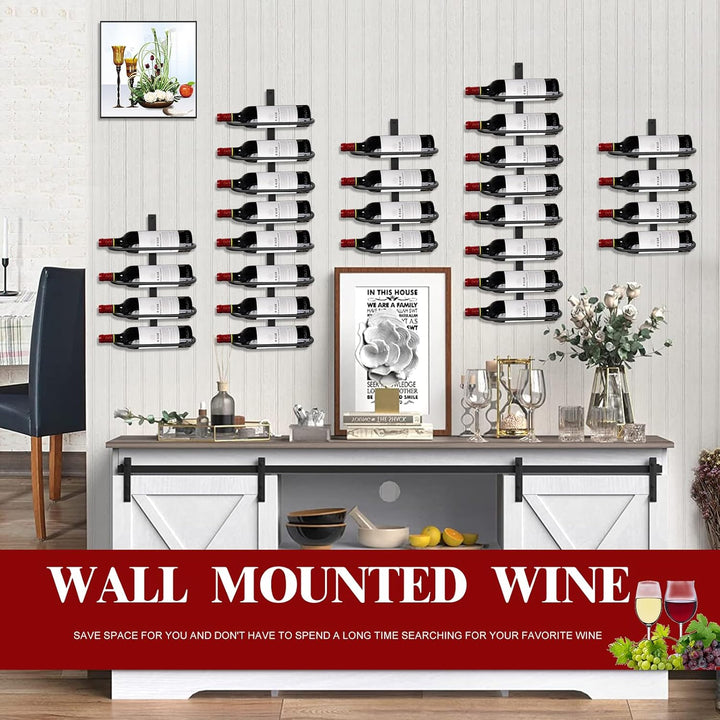 KHayRovies Weinregal Wand Metall, Weinflaschenhalter zur Wandmontage, Weinhalter für 8 Flaschen, Fla