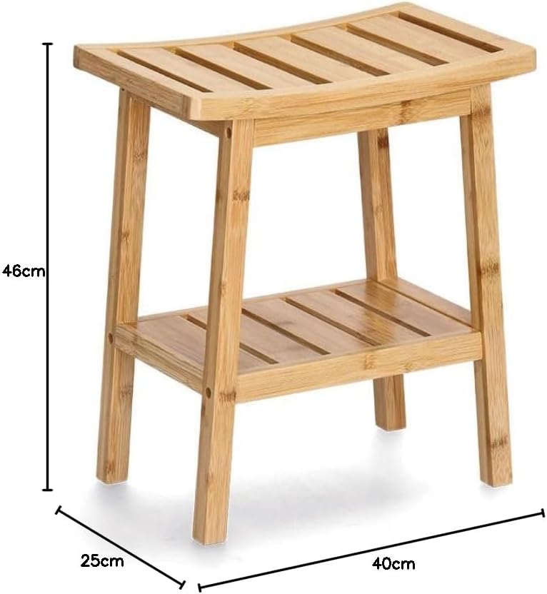 Zeller 18982 Hocker m. Ablage, Bambus