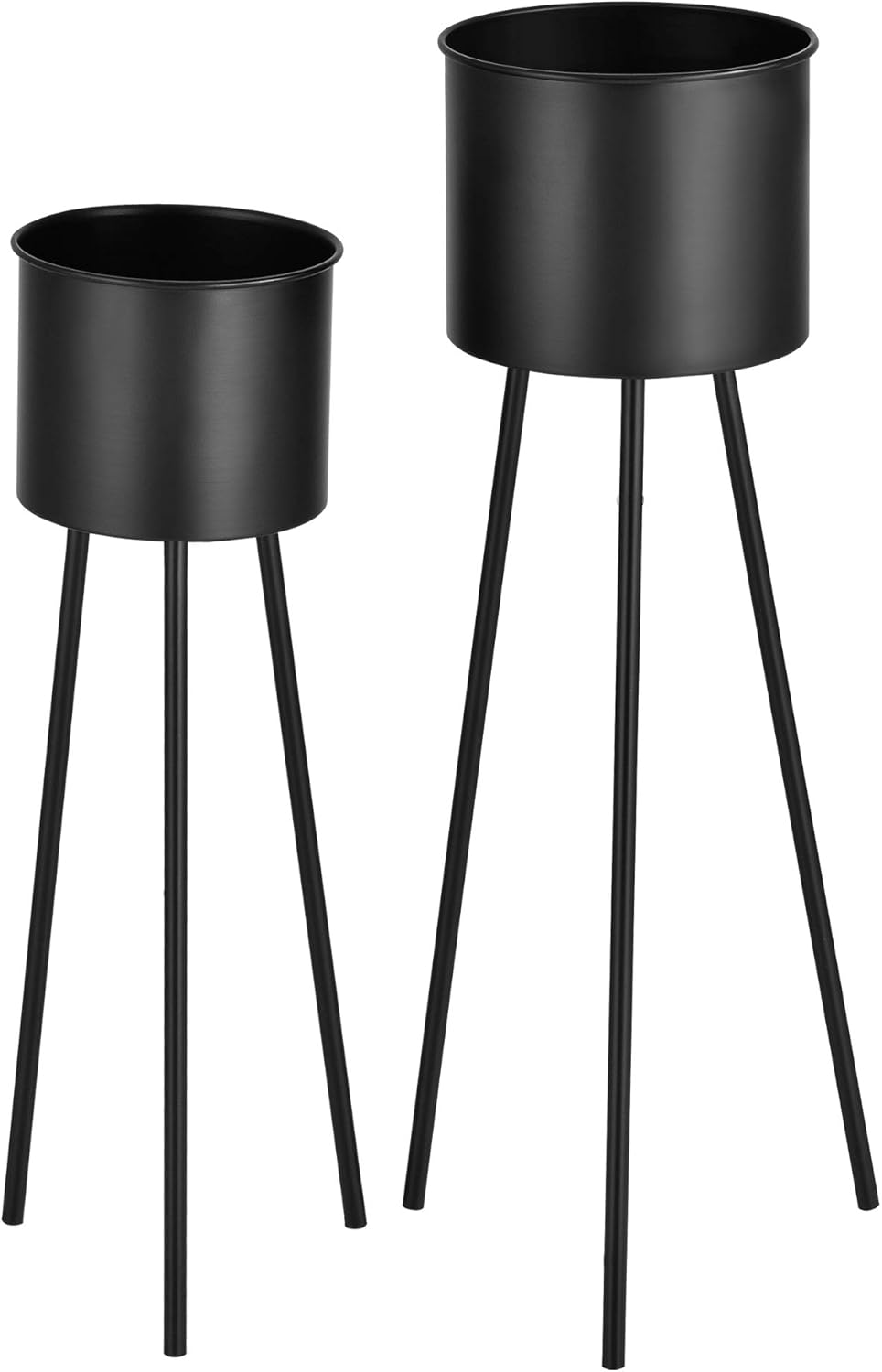 [en.casa] Pflanzständer Dalhem 2er Set Blumenständer-Set Pflanztopfhalter in 2 Grössen Metall Schwar
