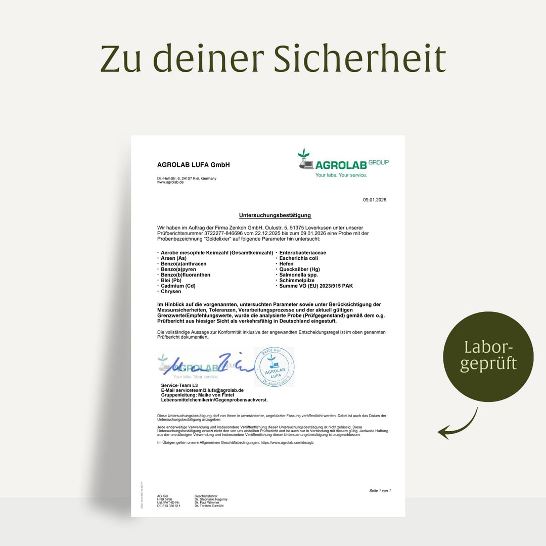 NATURTREU® Goldelixier Goldene Milch Pulver - zur Zubereitung von Kurkuma Latte - enthält 300 g Pulv
