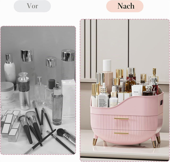 Kousee Makeup-Organizer mit Schubladen, Hautpflege-Organizer für Vanity, Aufbewahrungsbox mit Griff,