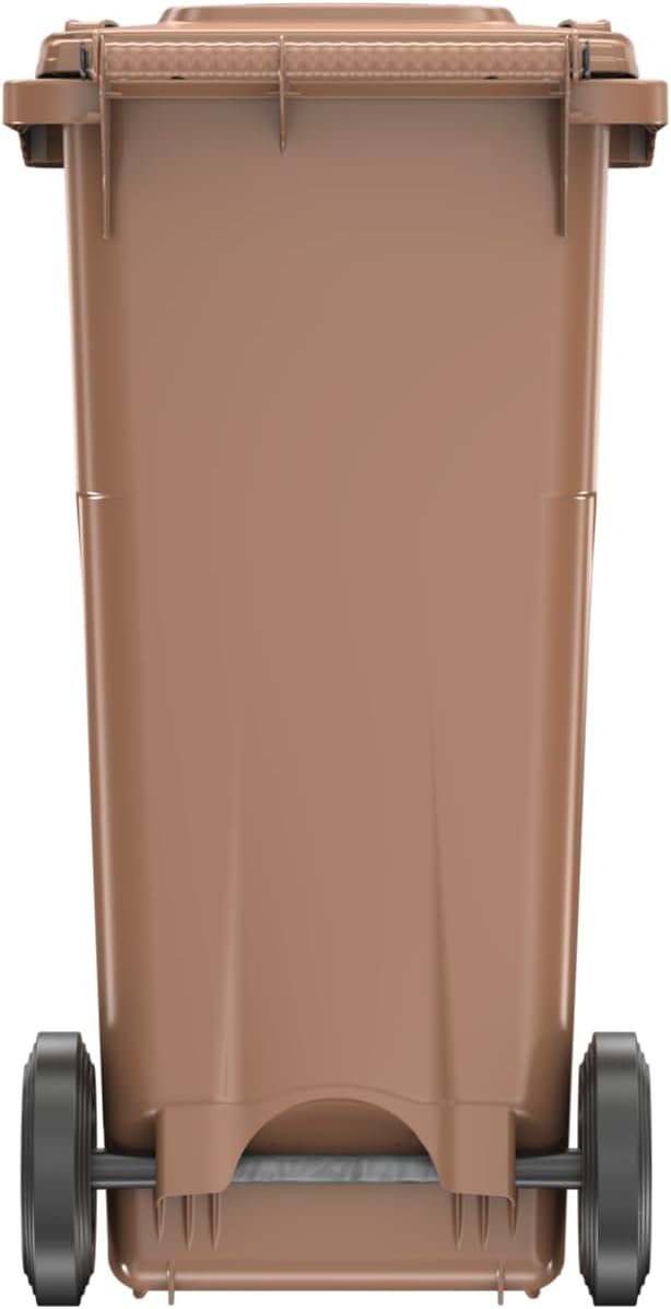 Müllbehälter, Inhalt 120 Liter, braun