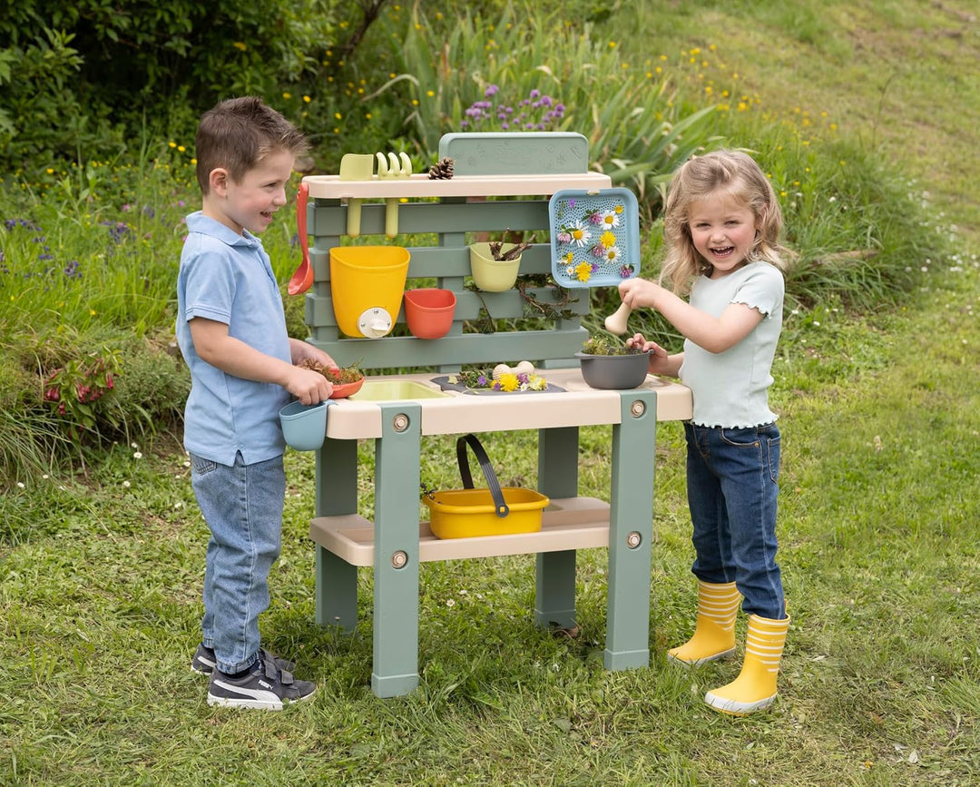 Smoby Life - Matschküche für Kinder - Outdoor-Spielküche mit Zubehör - 90% Recyclinganteil, UV-bestä