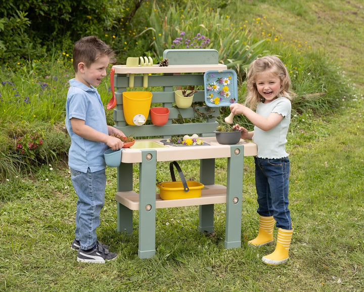 Smoby Life - Matschküche für Kinder - Outdoor-Spielküche mit Zubehör - 90% Recyclinganteil, UV-bestä