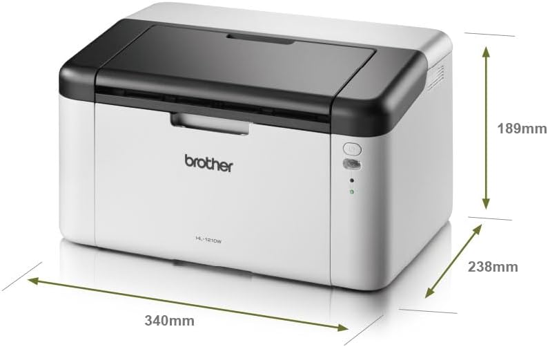 Brother HL-1210W , Monochrom, Kompakter S/W-Laserdrucker weiss/dunkelgrau grau mit WLAN, grau mit WL