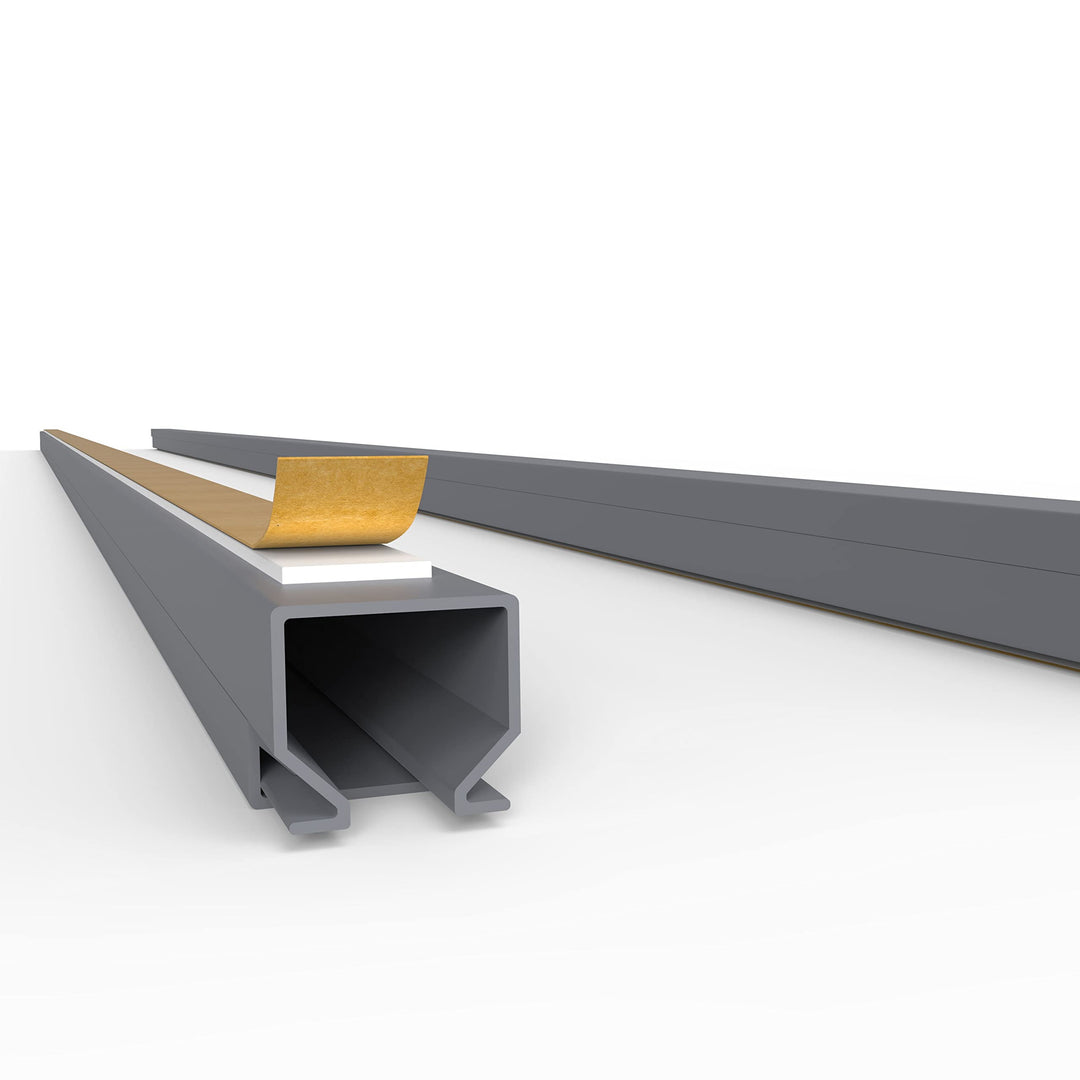 Kabelkanal Selbstklebend Pro mit Schaumklebeband, Kabelschacht 50m 12x12mm - 50x1m, Gray - Grau 50m