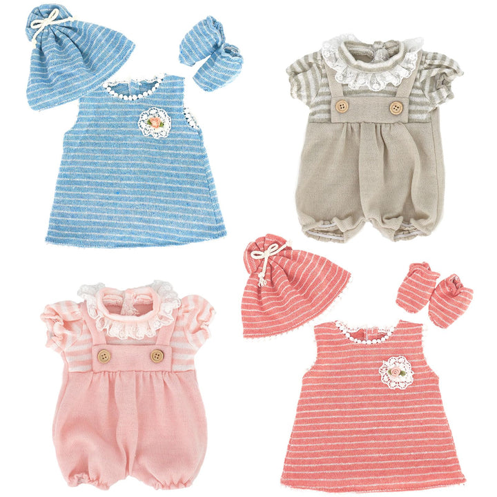 Puppenkleidung für 36-43 cm Baby Puppen, 4-Packungen Puppenkleider mit Hut und Socken (Keine Puppe)