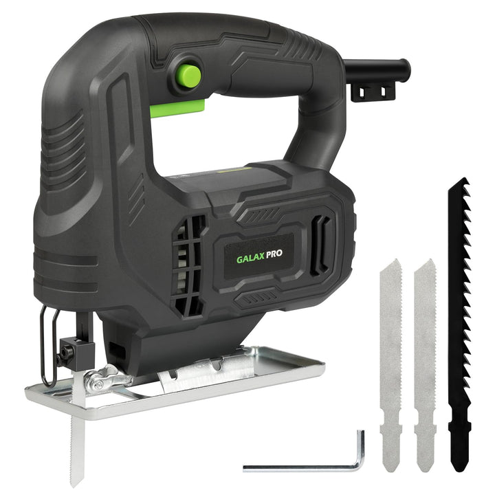 GALAX PRO 400W Stichsägen, 3000 U/min, ±45° Winkelschnitt, Feststellknopf, mit für Holz und Metall g