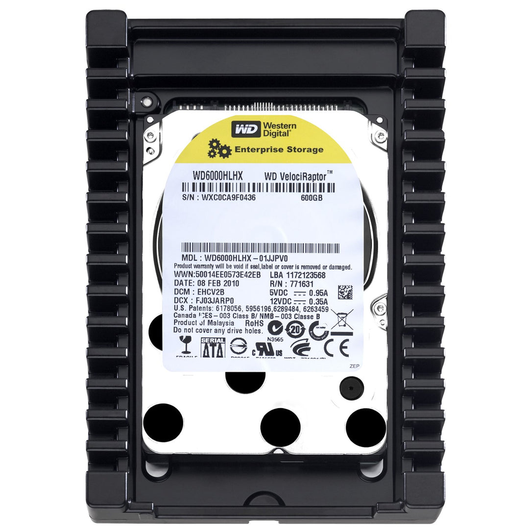 Western Digital WD6000HLHX VelociRaptor 600GB interne Festplatte (8,9 cm (3,5 Zoll), 10000rpm, 3,6ms