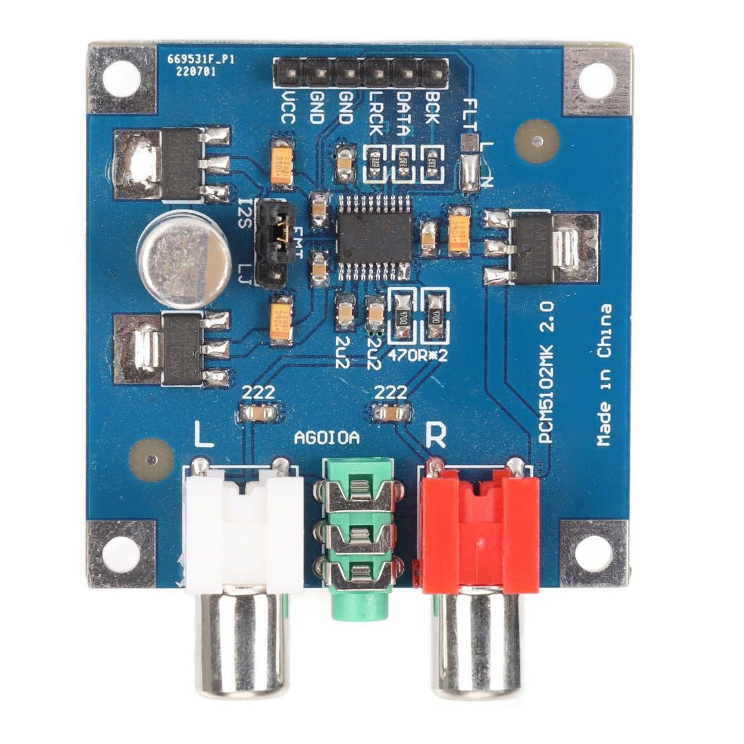 DAC Decoder Board I2S, 32bit 384K Digital-Audio-Modul mit 3,5mm Kopfhörerausgang für Stereoverstärke