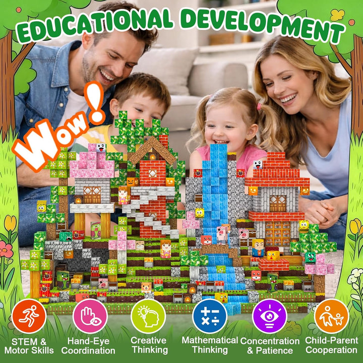 Magnetische Bausteine 220 PCS 2CM Magnetbausteine für Kinder ab 3 Jahre Blocks, Montessori Spielzeug