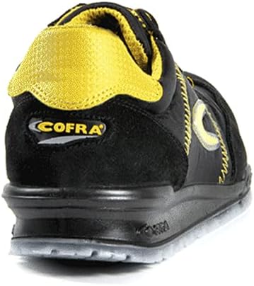 Cofra 78400-000.W45 OWENS S1 P SRC Sicherheitsschuhe, Schwarz/Gelb, Grösse 45 45 EU, 45 EU