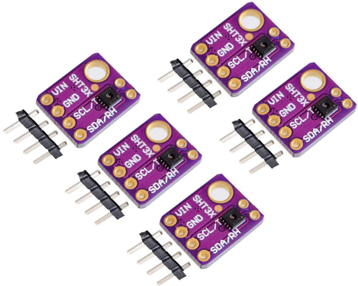 TECNOIOT 5pcs sht31 temperatura de tuberías & sht31-d Humidity Sensor módulos Breakout Weather