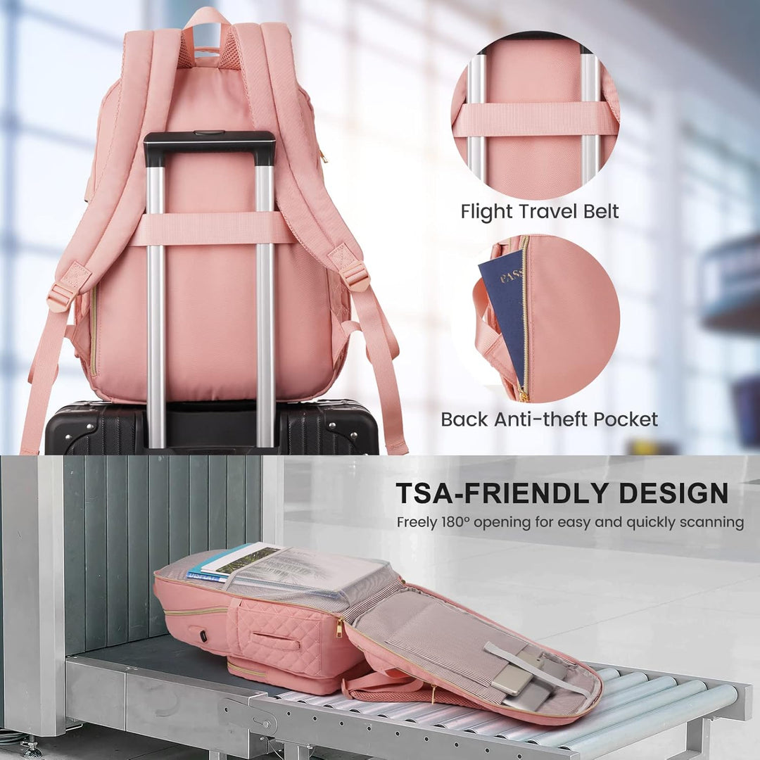 RJEU Schulrucksack Mädchen Teenager,Schule Rucksack Damen mit 15,6 Zoll Laptopfach für Student Uni S
