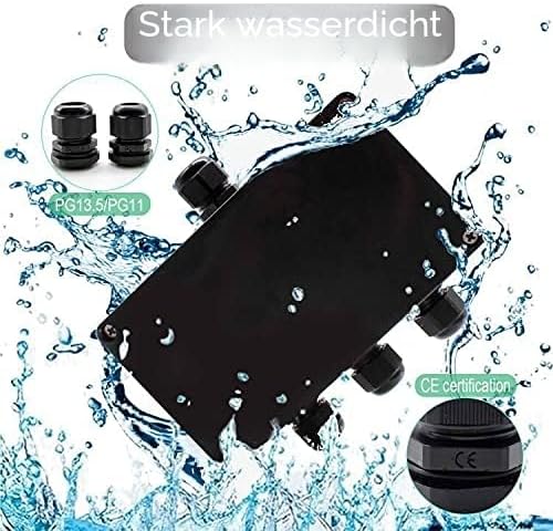 Abzweigdose Wasserdicht IP66, 155 x 90 x 60 mm, SRJQXH Durchgangsklemme 10-polig UK2.5B klemmen mit