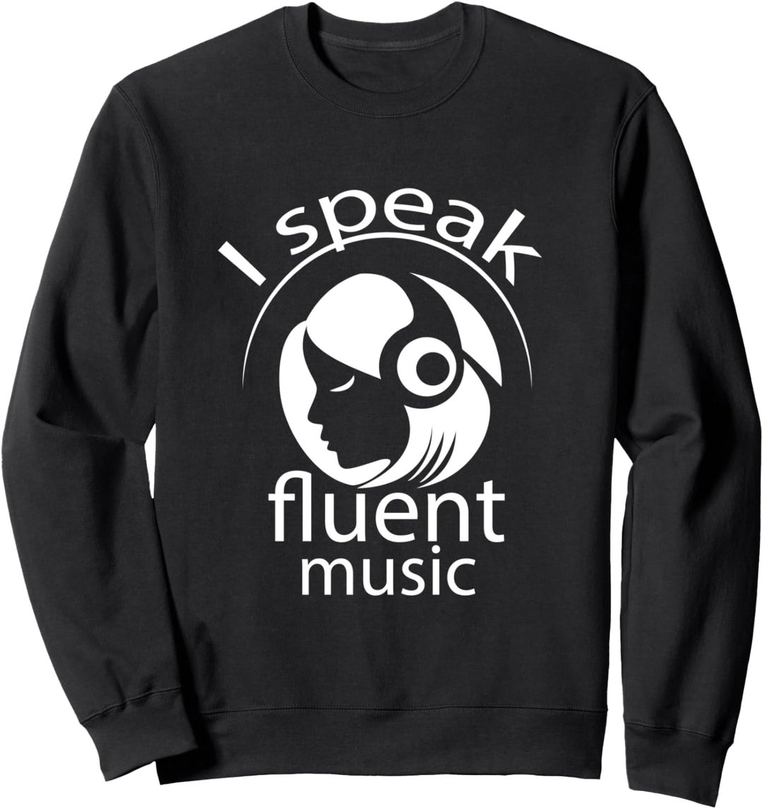 Ich spreche fliessend Musik Musiker Lieder Klavier Kopfhörer Sweatshirt
