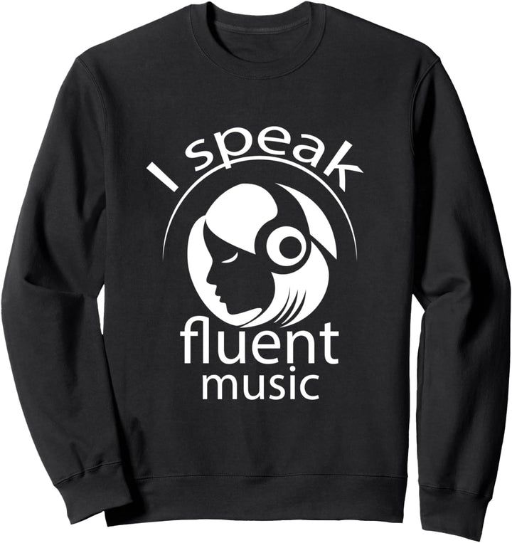 Ich spreche fliessend Musik Musiker Lieder Klavier Kopfhörer Sweatshirt