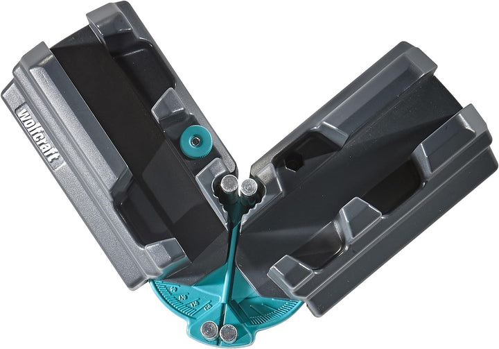 wolfcraft Schmiege und Schneidlade 6948200 / 2in1 Gehrungslade aus Stahl mit Winkelhalbierenden zum