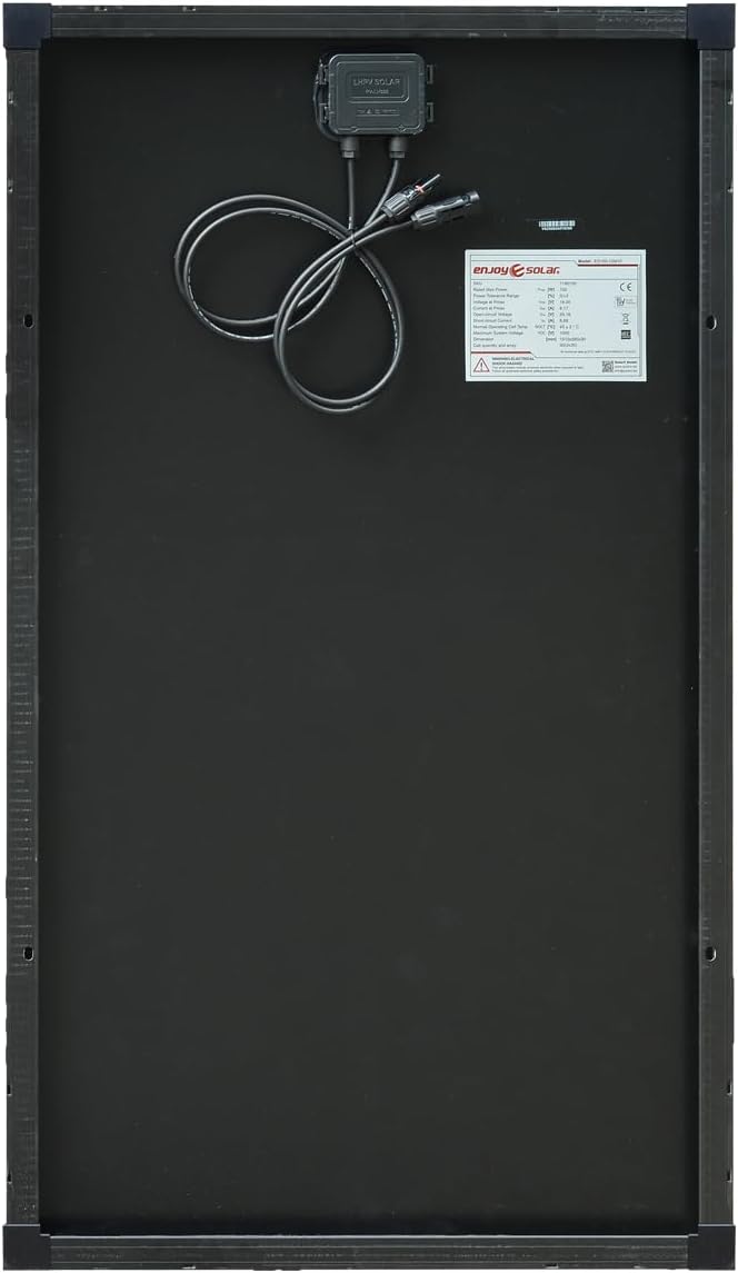 enjoy solar® 100W 12V Monokristallines Solarmodul mit HPBC-Technologie - 25% Hocheffizienz, 182mm So