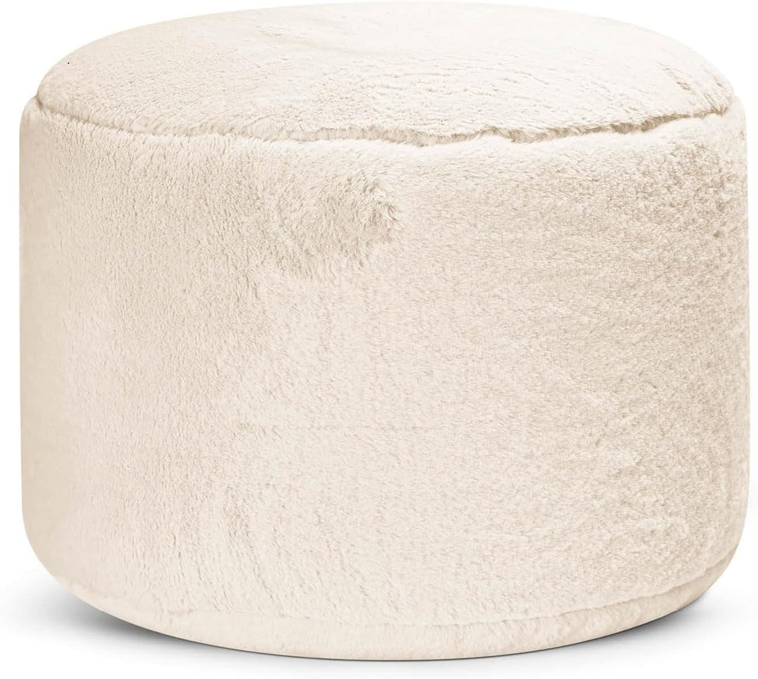 mokebo Pouf XL aus Kunstfell 'Der Flauschige', Flauschiger Fusshocker oder Sitzpouf in Faux fur in B