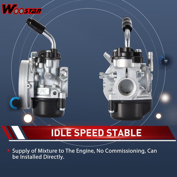 WOOSTAR 19mm Vergaser with Luftfilter Dichtung Versammlung Ersatz für 2 Stroke 47ccm 49ccm Mini ATV