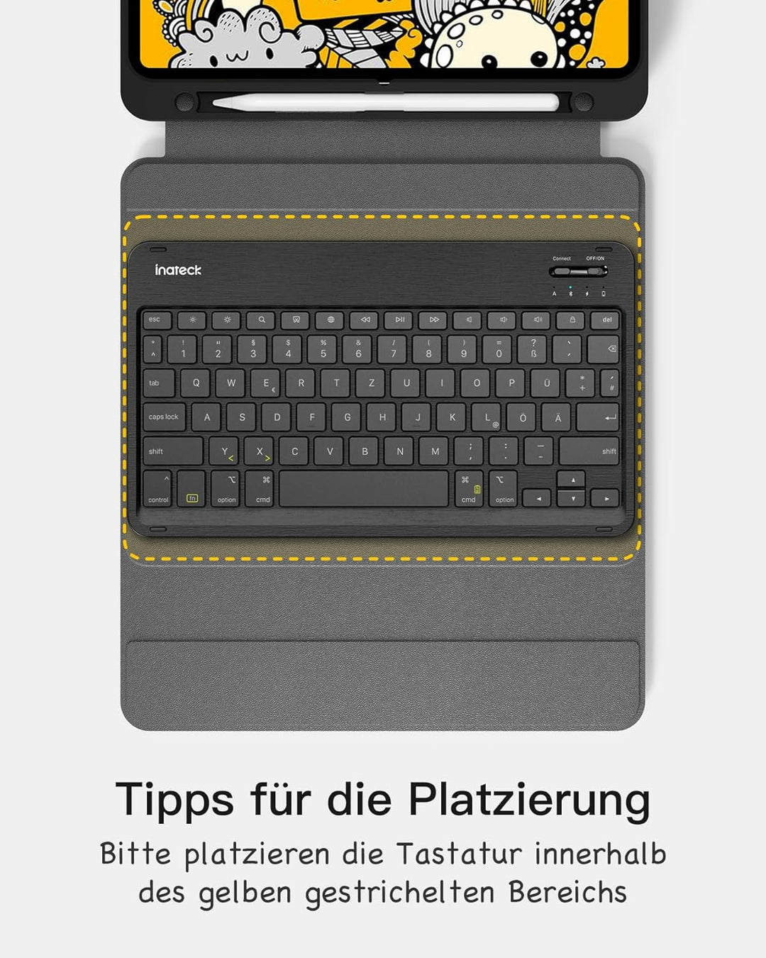 Inateck Tastatur Hülle kompatibel mit iPad 10 Gen. 2022, iPad Air 5/4 (2022/2020) 10,9 Zoll, iPad Pr