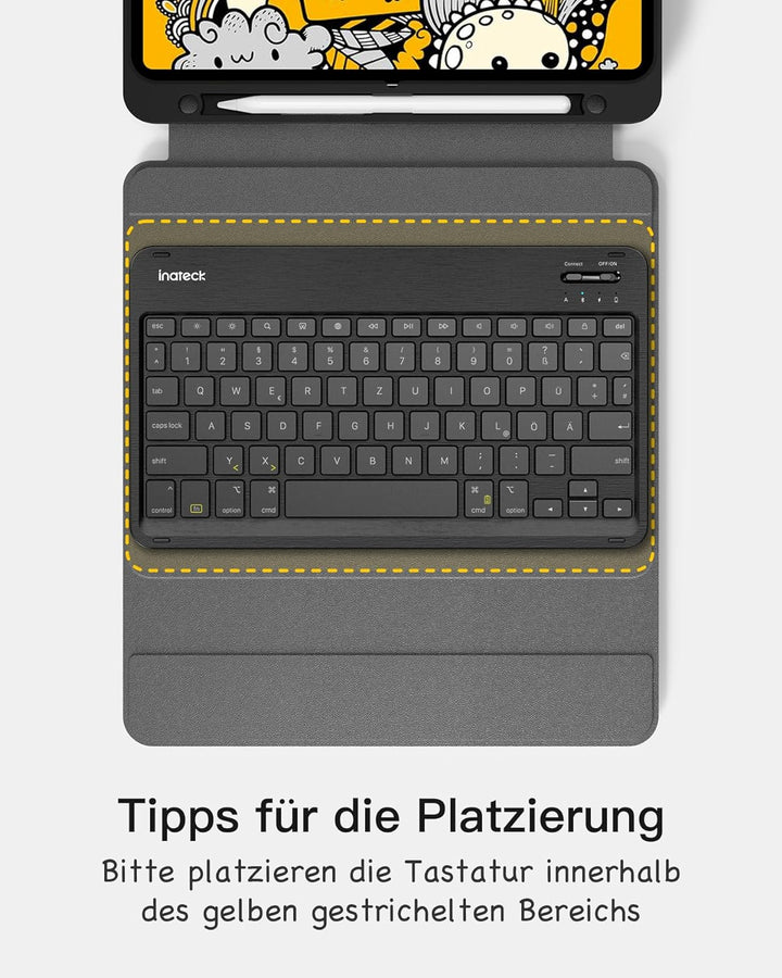 Inateck Tastatur Hülle kompatibel mit iPad 10 Gen. 2022, iPad Air 5/4 (2022/2020) 10,9 Zoll, iPad Pr
