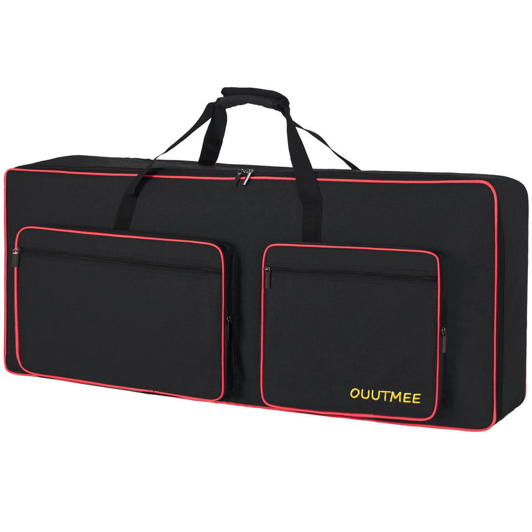 OUUTMEE 61Noten keyboardtasche, für E-Klaviere, 600D Oxford-Stoff mit 10 mm Startseite, Gigbag (schw